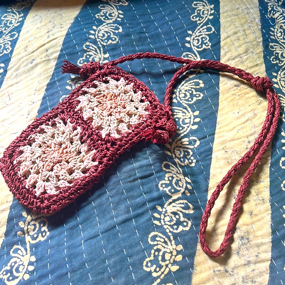 Lucky Brand Crochet water bottle holder